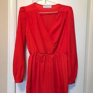 Long sleeve mini dress